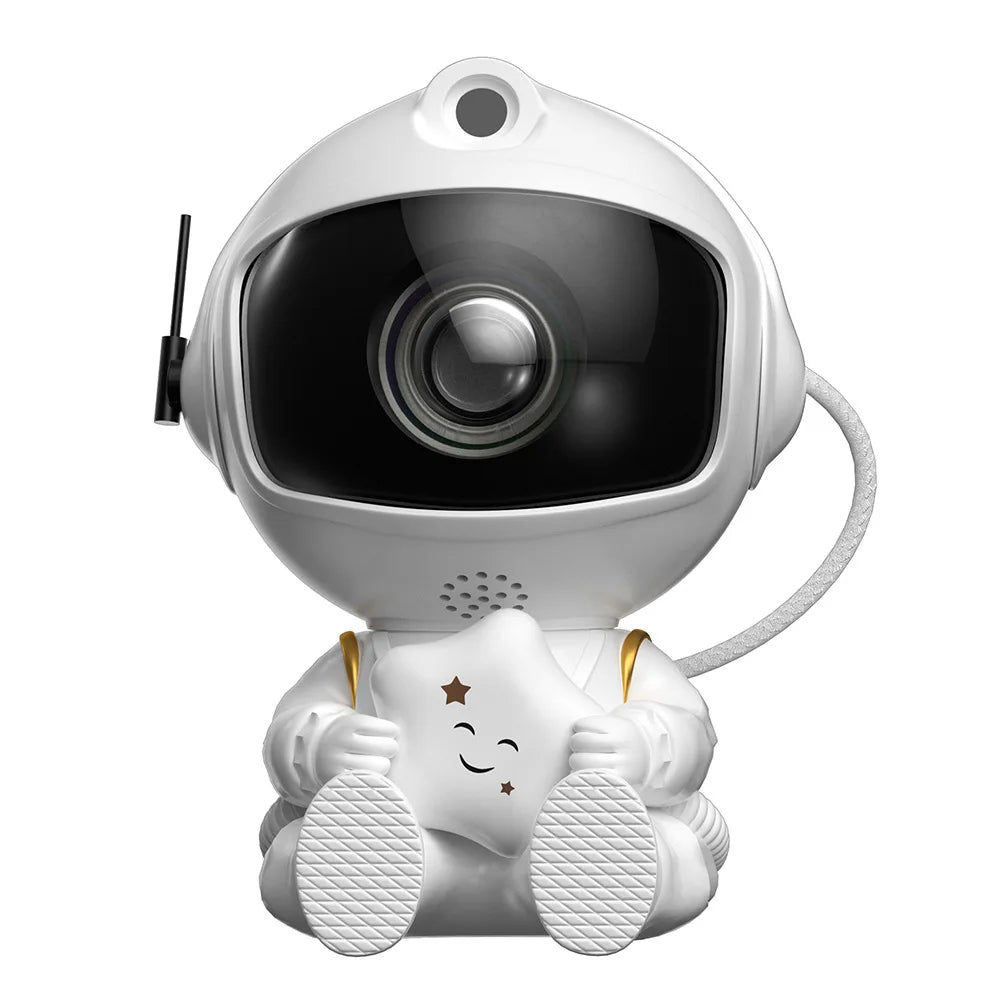 "Sitting Astronaut Star Projector – Chill LED Nebula Lamp for Cozy Nights"